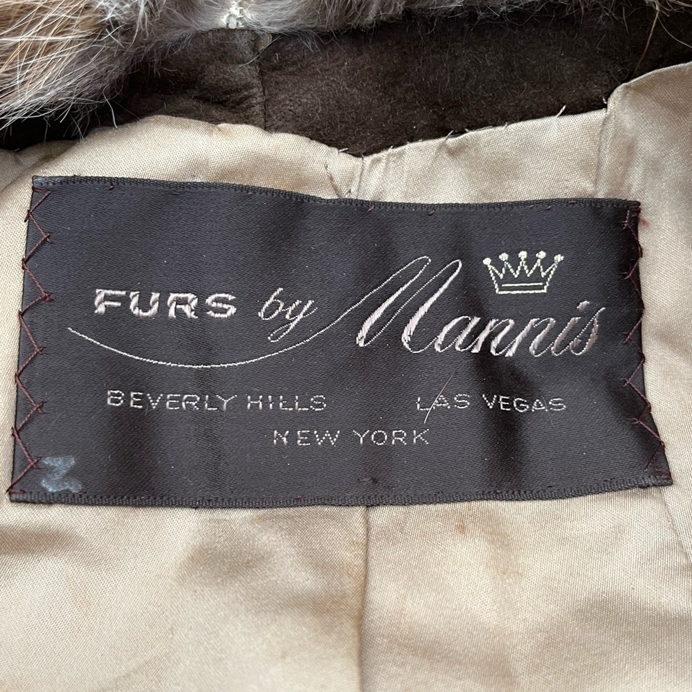 VINTAGE GENUINE FUR COAT LUXURY FURS BY MANNIS SIZE M Button Up Gorgeous - Picture 12 of 14